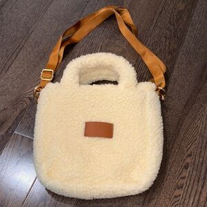 Cozy Cream Sherpa Tote Bag